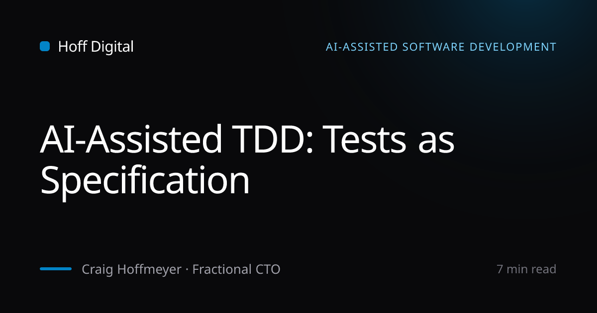 AI-Assisted TDD: Tests as Specification | Hoff Digital